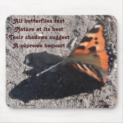 Mousepad All Butterflies Rest Poem By Ladee Basset