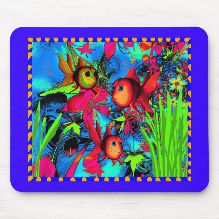 Mousepad Art For Kids Goldfish Underwater mousepads by Darling_Gifts