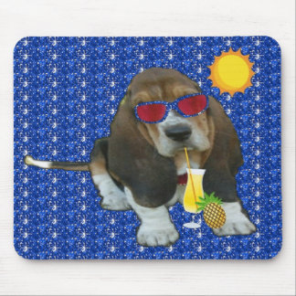 Mousepad Baby Basset Hound Summer Time