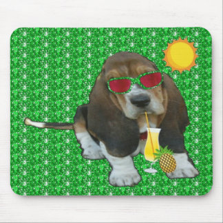 Mousepad Baby Basset Hound Summer Time