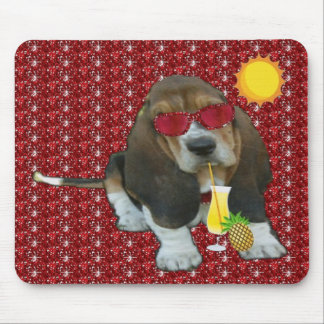 Mousepad Baby Basset Hound Summer Time