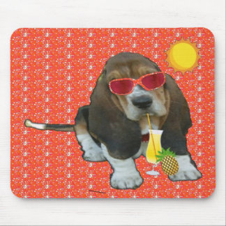 Mousepad Baby Basset Hound Summer Time