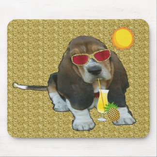 Mousepad Baby Basset Hound Summer Time