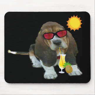 Mousepad Baby Basset Hound Summer Time