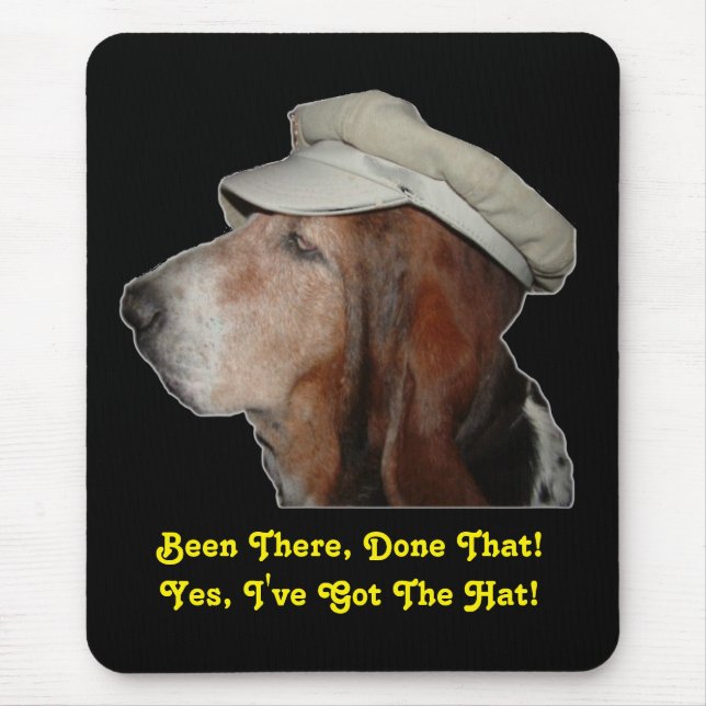 Mousepad Basset Hound Been There, Done That (Front)