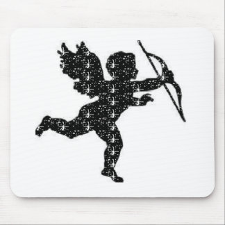 Mousepad Black Cupid on White