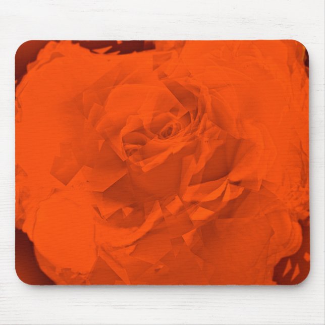 Mousepad Bloomed Rose Warm Orange (Front)