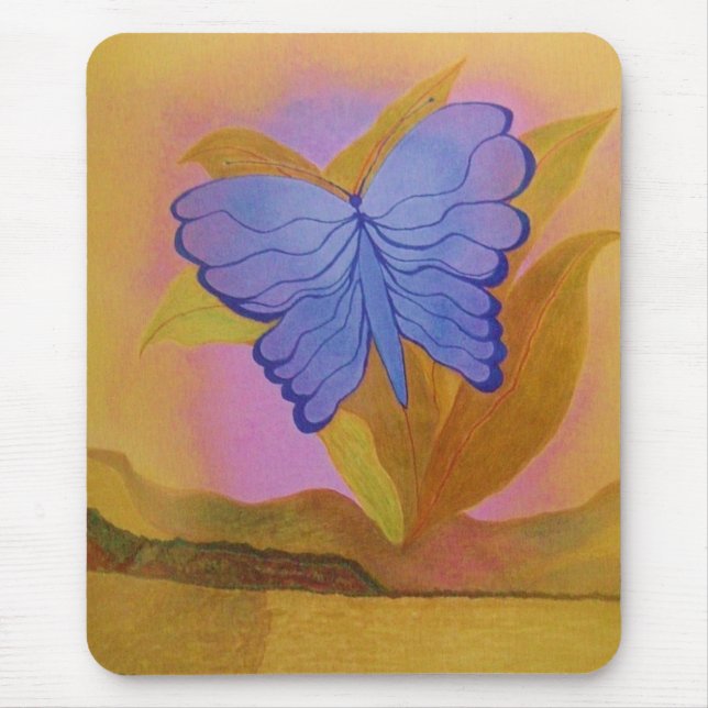 MOUSEPAD,BLUE BUTTERFLY MOUSE PAD (Front)