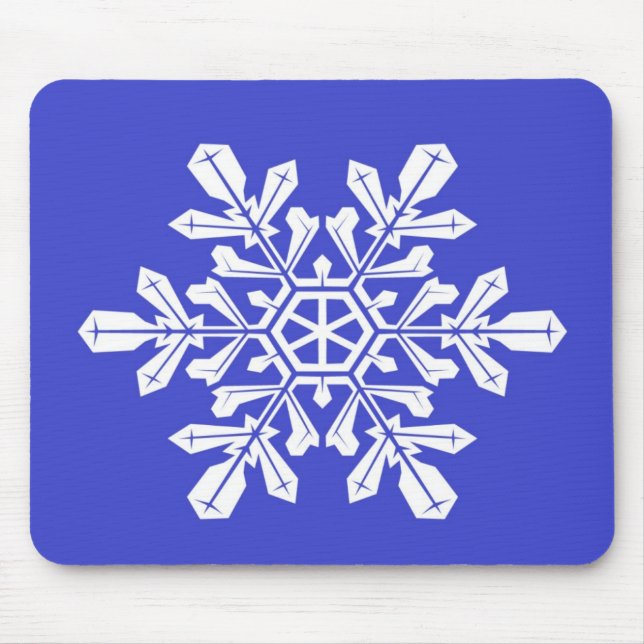 Mousepad Blue Snow Flake (Front)