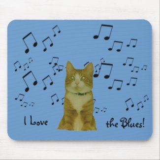 Mousepad - Blues Cat