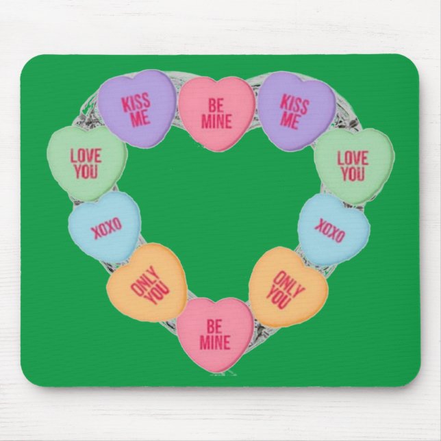 Mousepad Candy Love Hearts (Front)