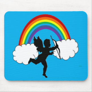 Mousepad Cupid Dancees With Rainbows