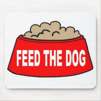 Mousepad Dog Food Bowl Red Feed The Dog