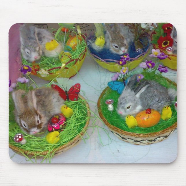 Mousepad Easter Rabbits Design (Front)