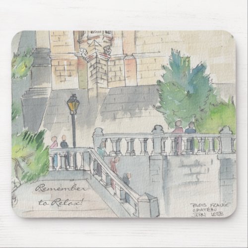 Mousepad FranceWatercolor Painting