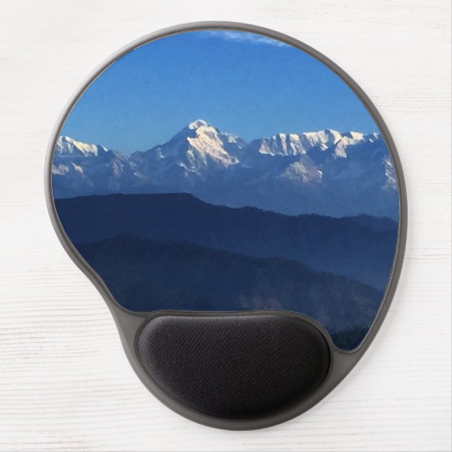 Mousepad gel-pad wrist support non-skid black back (Front)