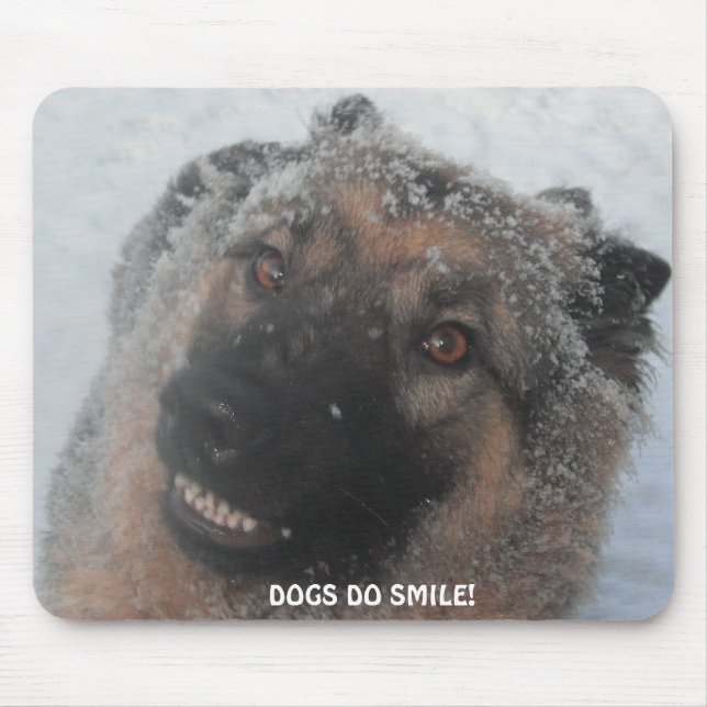 Mousepad German Shepherd In The Snow (Front)