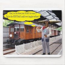 Mousepad. Happy Father's Day. cow/conductor