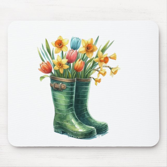 Mousepad-Hello Spring Floral Mouse Pad (Front)