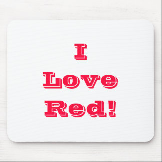 Mousepad I Love Red