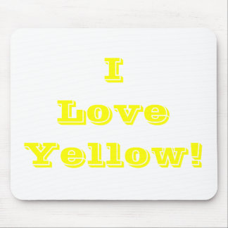 Mousepad I Love Yellow