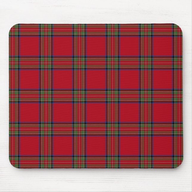 Mousepad in Royal Stewart Tartan Design (Front)