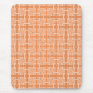 Mousepad - Interwoven Squares in Orange