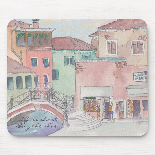 Mousepad "Italy/Watercolor Sketch" (Front)