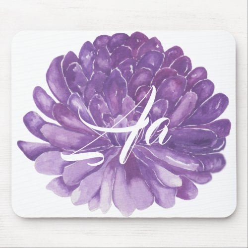 Mousepad Lavender FlowerWatercolor Sketch