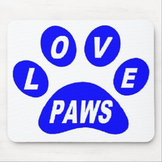 Mousepad Love Paws on Paws Blue