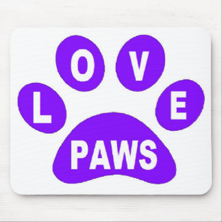 Mousepad Love Paws on Paws Purple