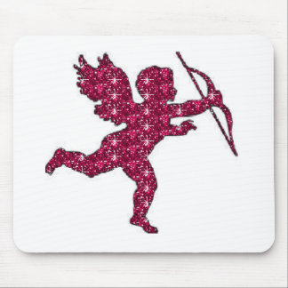 Mousepad Maroon Cupid on White