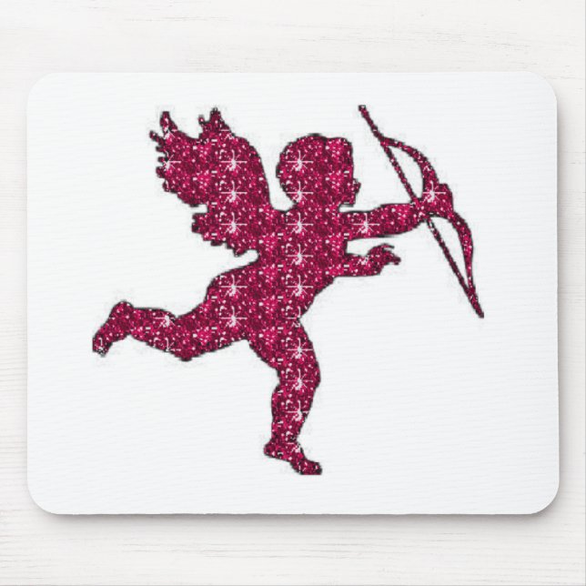 Mousepad Maroon Cupid on White (Front)
