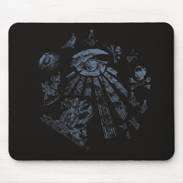 Mousepad Masonic Fantasy Blue (Front)