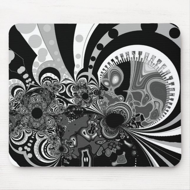 Mousepad Modern Art Black White (Front)