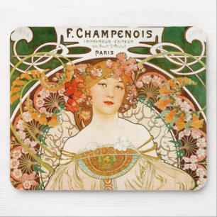 Mousepad: Mucha - Champenois Mouse Pad
