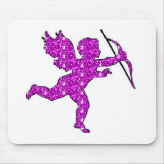 Mousepad Pink Cupid on White