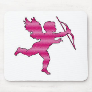 Mousepad Pink Cupid on White
