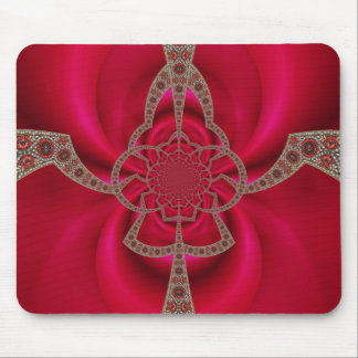 Mousepad Pink Red Abstract Pattern
