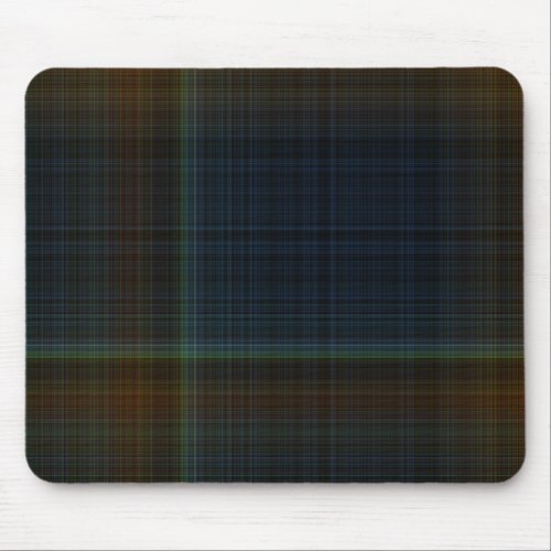 Mousepad Plaid Earth tones blue brown Mouse Pad