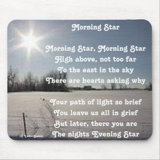 Mousepad Poem Morning Star By Ladee Basset