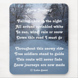 Mousepad Poem Snow Journey By Ladee Basset