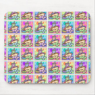 Mousepad - Pop Art Hot Dog with Chips and a Drink