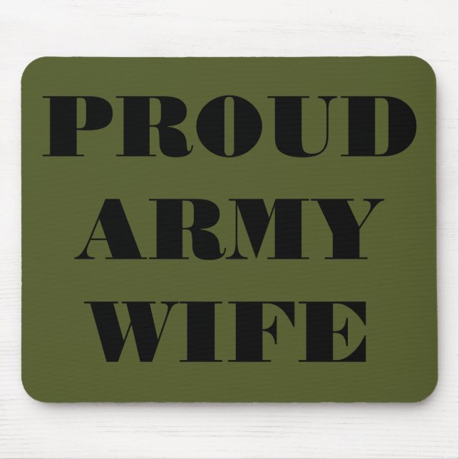 Mousepad Proud Army Wife (Front)