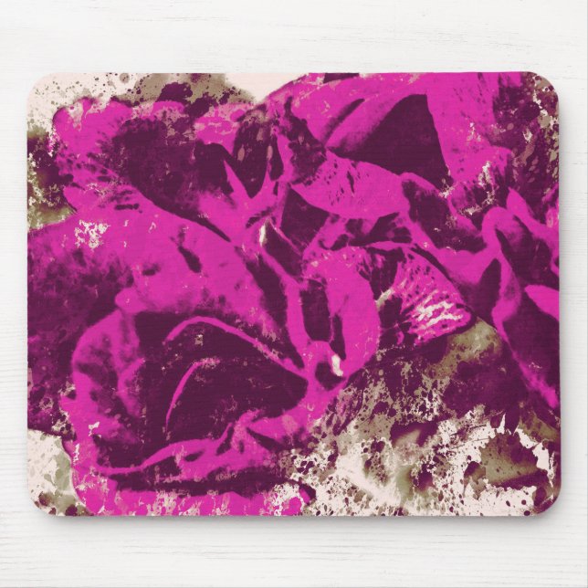 Mousepad Purple Rose Watercolor (Front)