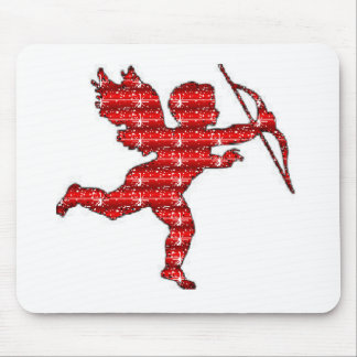 Mousepad Red Cupid on White