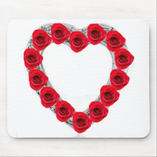 Mousepad Red Roses Heart