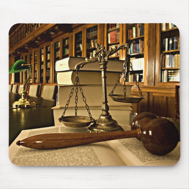 Mousepad Scales of Justice Themis Lawyer Attorney (Front)