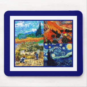 Mousepad Vintage Art Van Gogh Collage