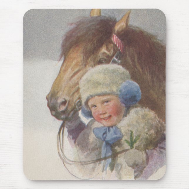 Mousepad Vintage childhood memory bay pony pet (Front)